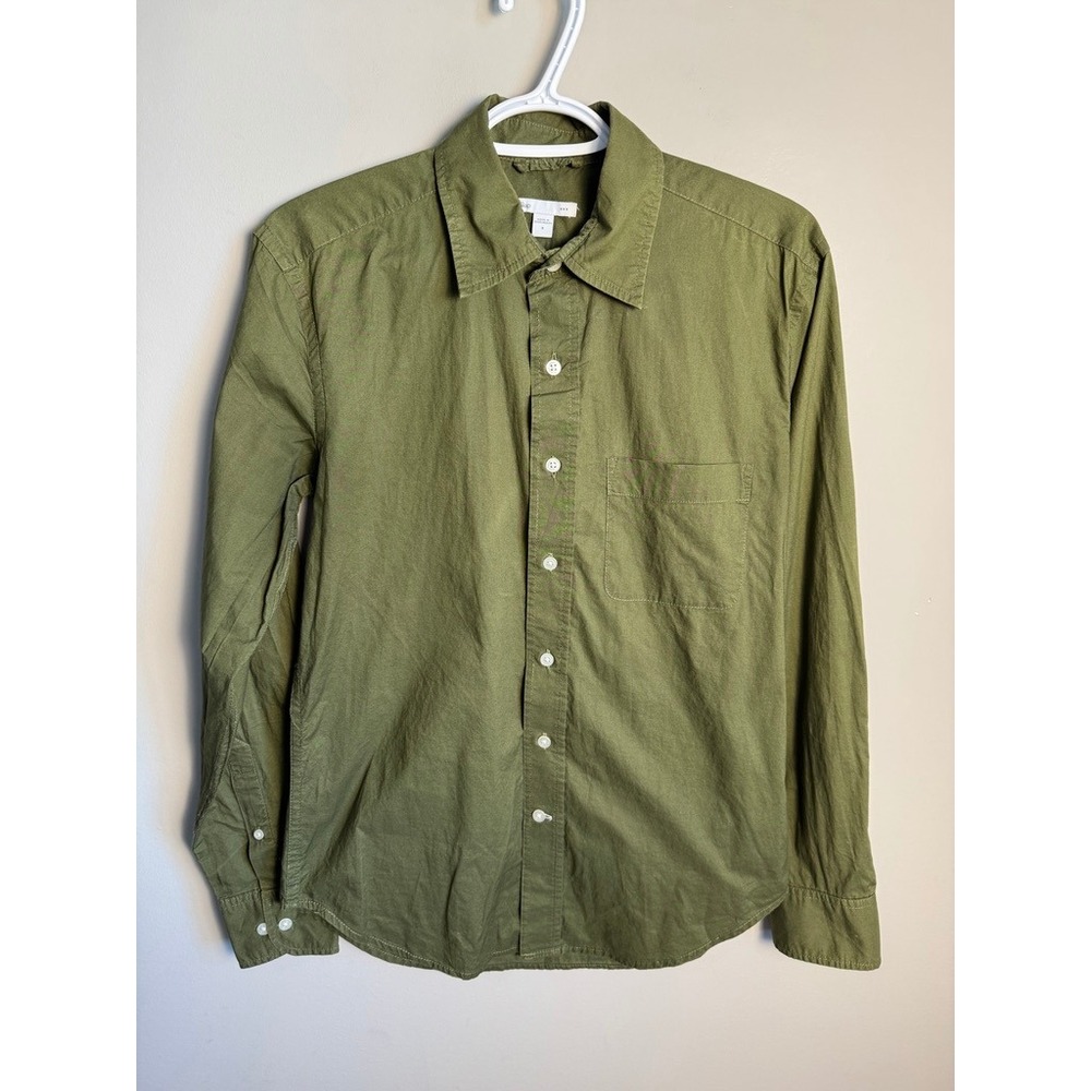 Gap Mens Olive Green Button Down Shirt S Casual Workwear Gorpcore Utility Rugged